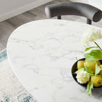 Lippa 54" Oval Faux Marble Dining Table by Modway - EEI-3235