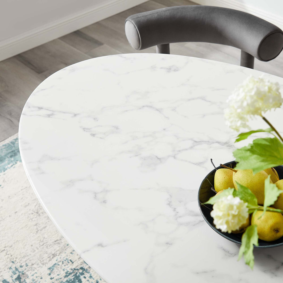 Lippa 54" Oval Faux Marble Dining Table by Modway - EEI-3235