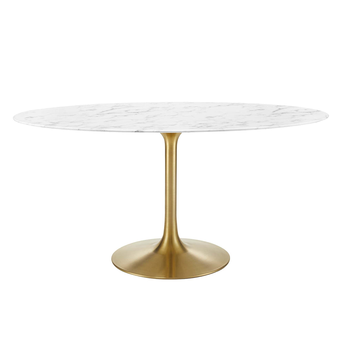 Lippa 60" Oval Faux Marble Dining Table by Modway - EEI-3236