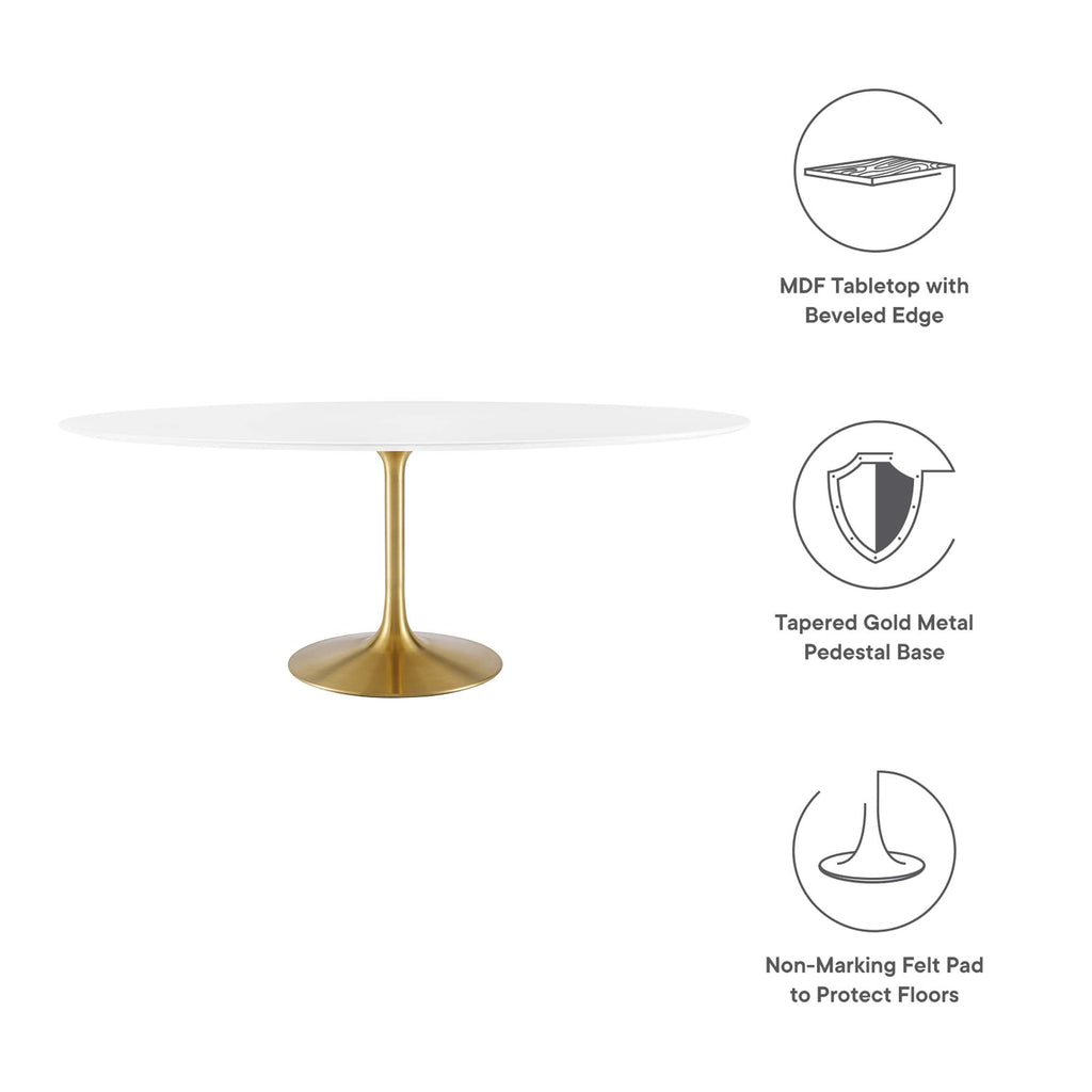 Lippa 78" Oval Wood Dining Table by Modway - EEI-3255