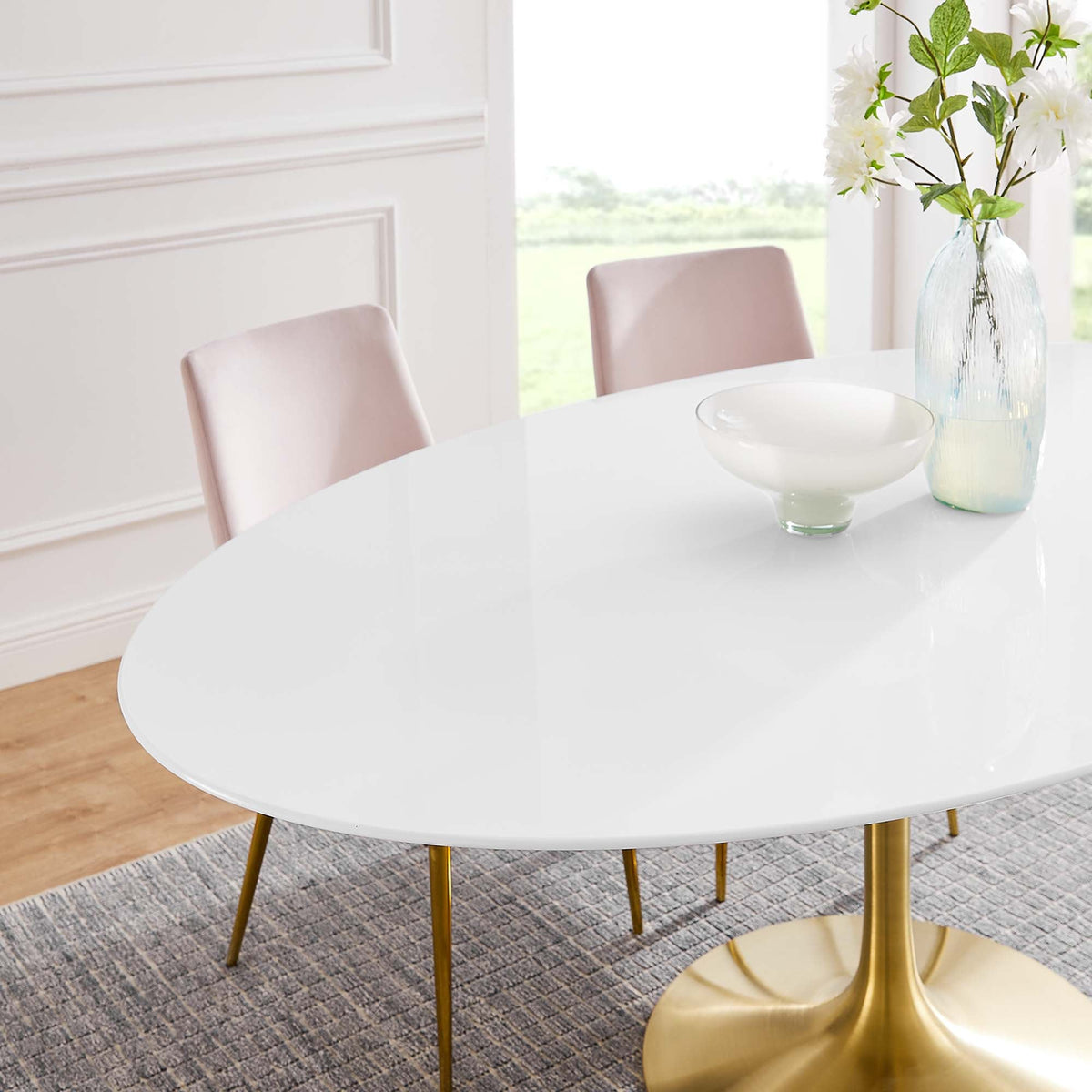 Lippa 78" Oval Wood Dining Table by Modway - EEI-3255