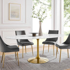 Lippa 78" Oval Faux Marble Dining Table by Modway - EEI-3257