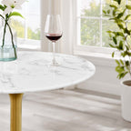 Lippa Round Faux Marble Bar Table by Modway