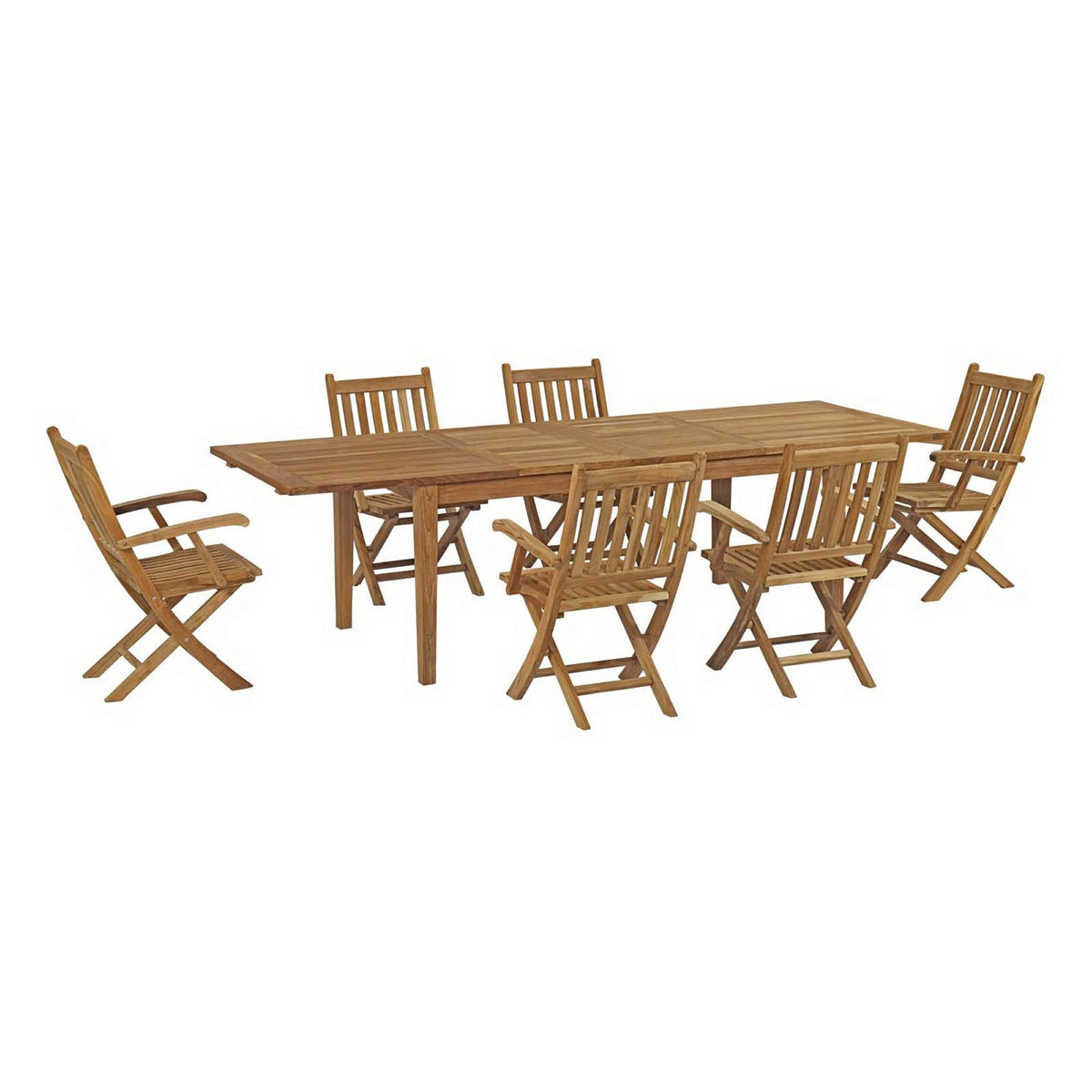 Marina 7 Piece Outdoor Patio Teak Dining Set by Modway - EEI-3280