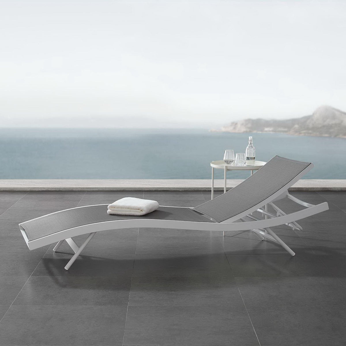 Glimpse Outdoor Patio Mesh Chaise Lounge Chair by Modway