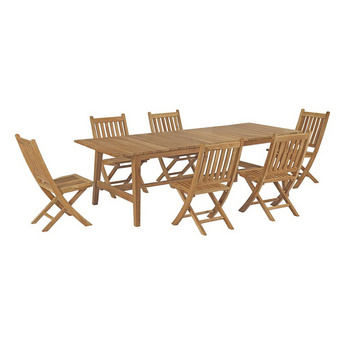 Marina 7 Piece Outdoor Patio Teak Dining Set by Modway - EEI-3309
