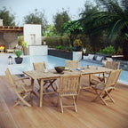 Marina 7 Piece Outdoor Patio Teak Dining Set by Modway - EEI-3310