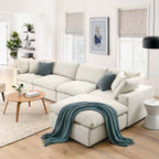 Commix 5 Piece Down Filled Overstuffed Sectional Sofa Set by Modway