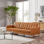 Loft Tufted Vegan Leather Sofa by Modway