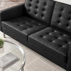 Loft Tufted Vegan Leather Loveseat by Modway