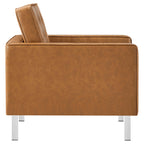 Loft Tufted Vegan Leather Armchair by Modway