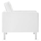 Loft Tufted Vegan Leather Armchair by Modway