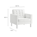 Loft Tufted Vegan Leather Armchair by Modway