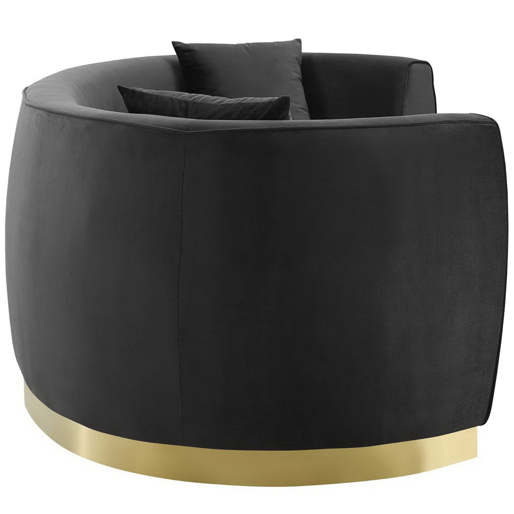 Resolute Curved Performance Velvet Sofa by Modway