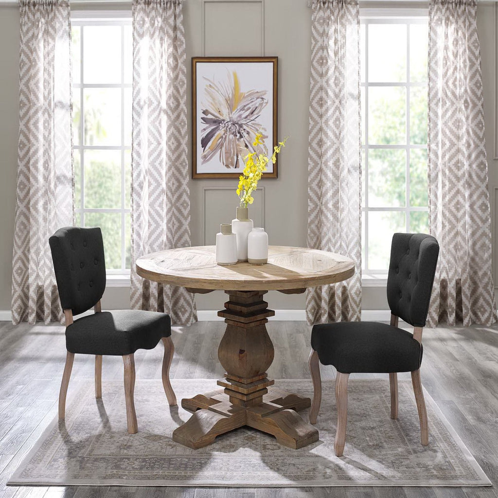 Column Round Pine Wood Dining Table by Modway