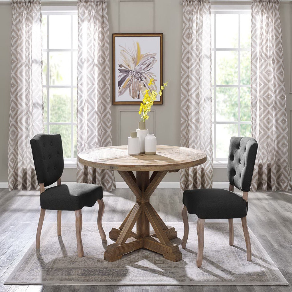 Stitch Round Pine Wood Dining Table by Modway