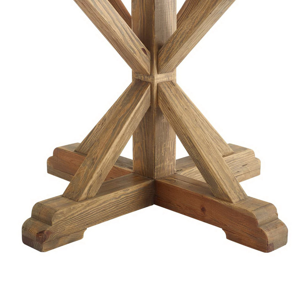 Stitch Round Pine Wood Dining Table by Modway