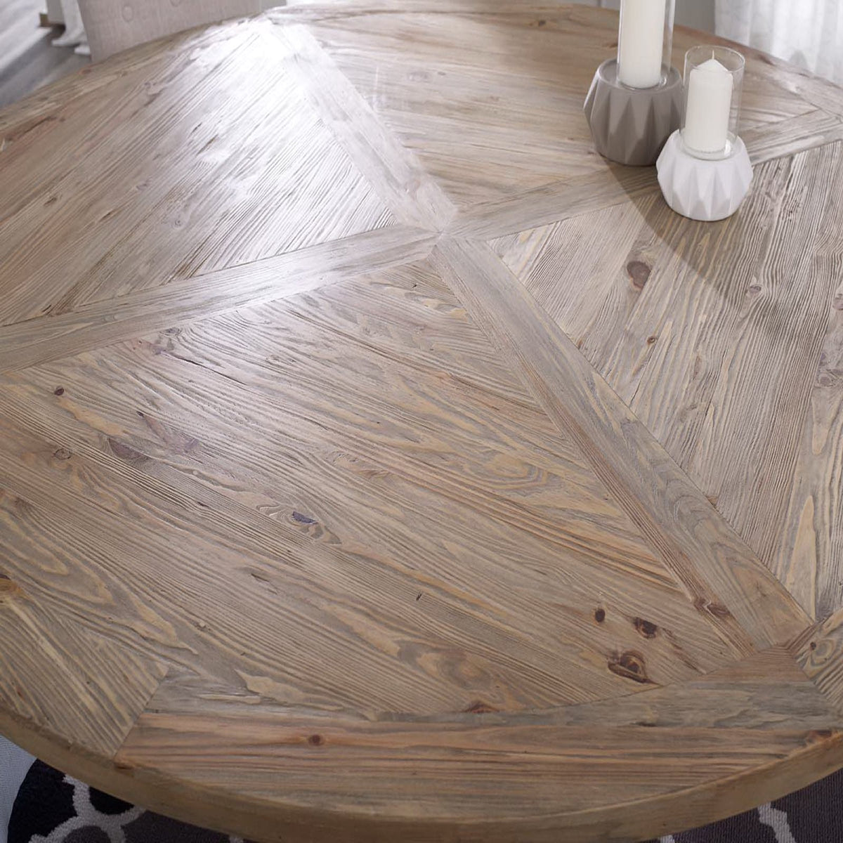Stitch Round Pine Wood Dining Table by Modway