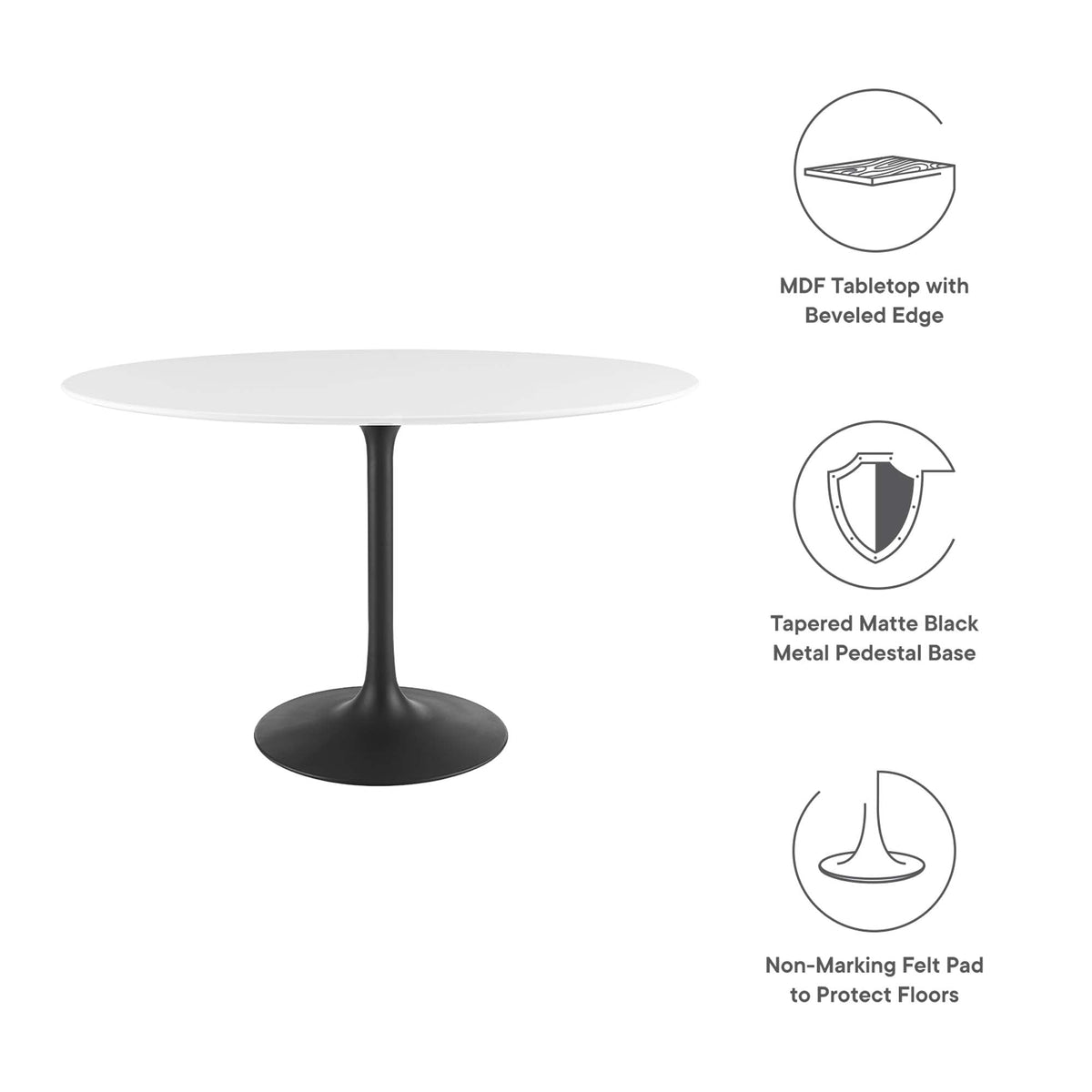 Lippa 48" Oval Wood Dining Table by Modway - EEI-3517
