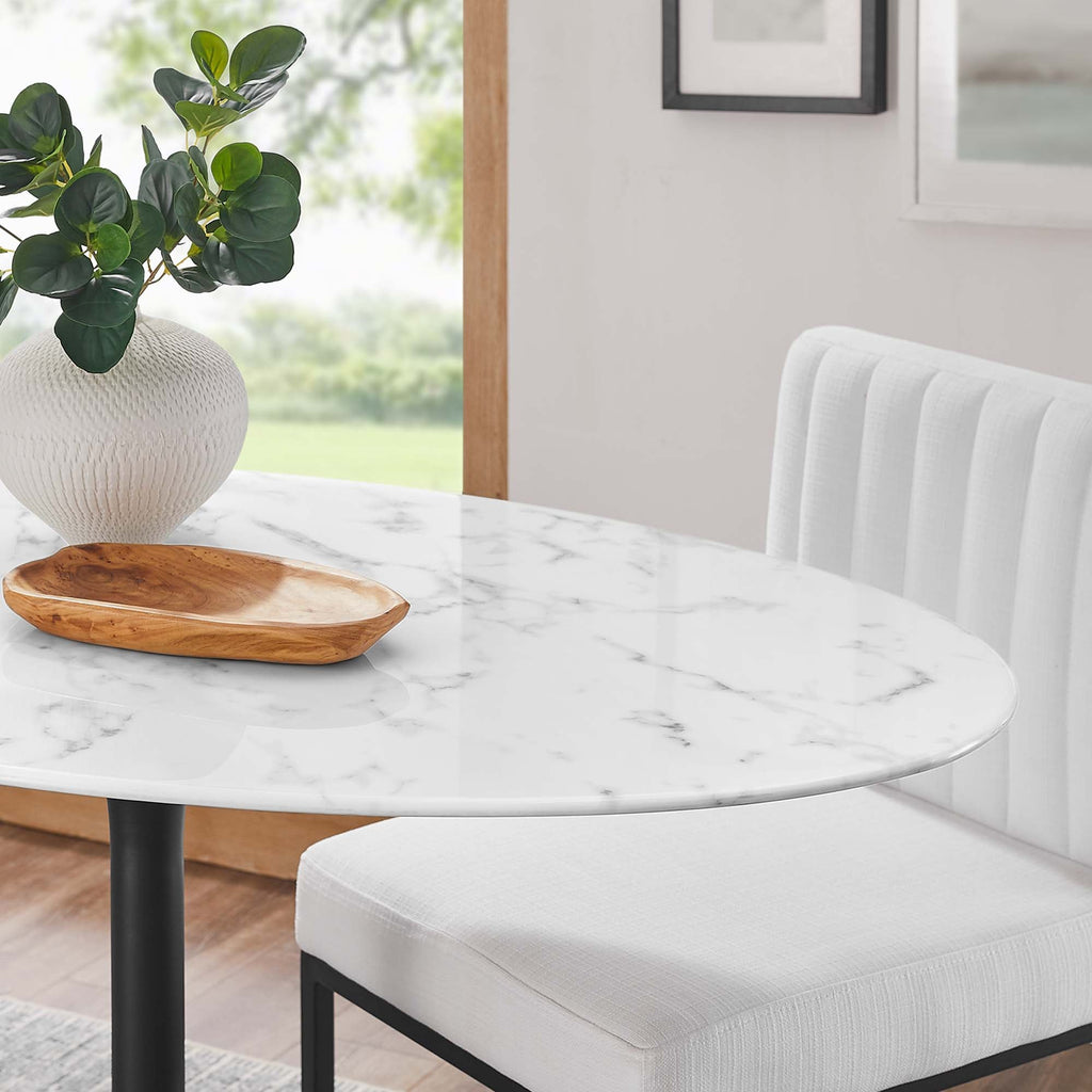 Lippa 48" Oval Faux Marble Dining Table by Modway - EEI-3518