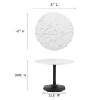 Lippa Round Faux Marble Dining Table by Modway