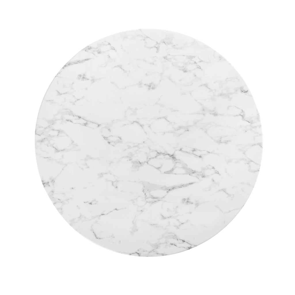 Lippa Round Faux Marble Dining Table by Modway