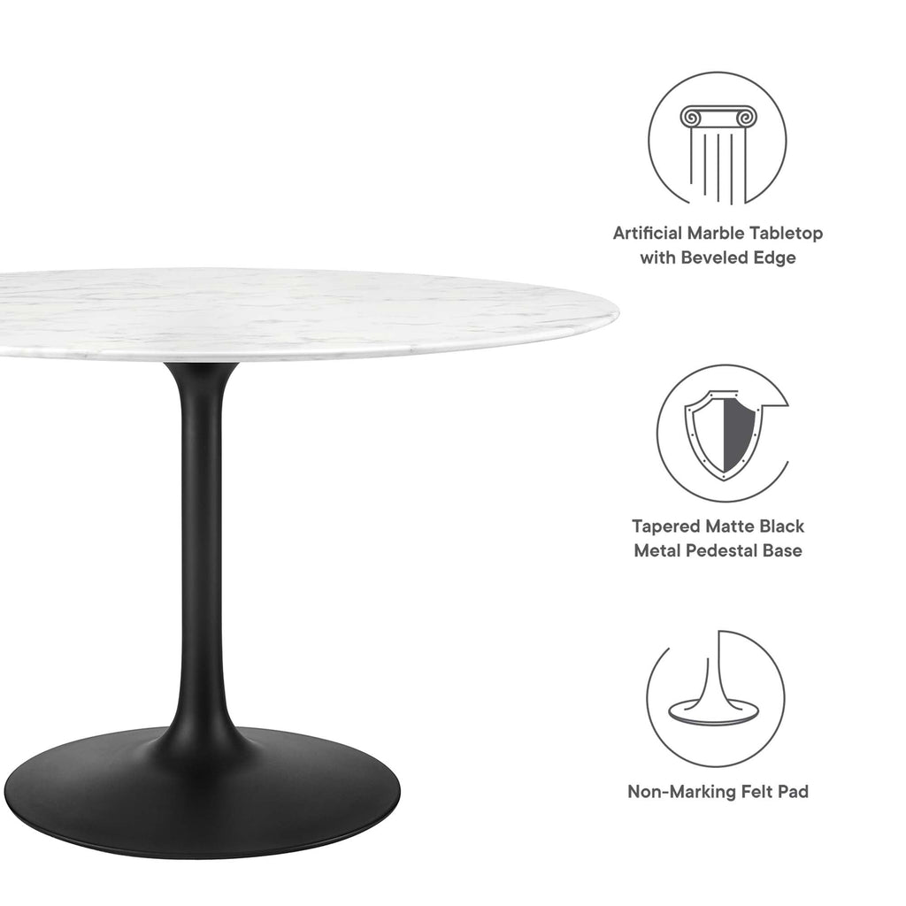 Lippa Round Faux Marble Dining Table by Modway