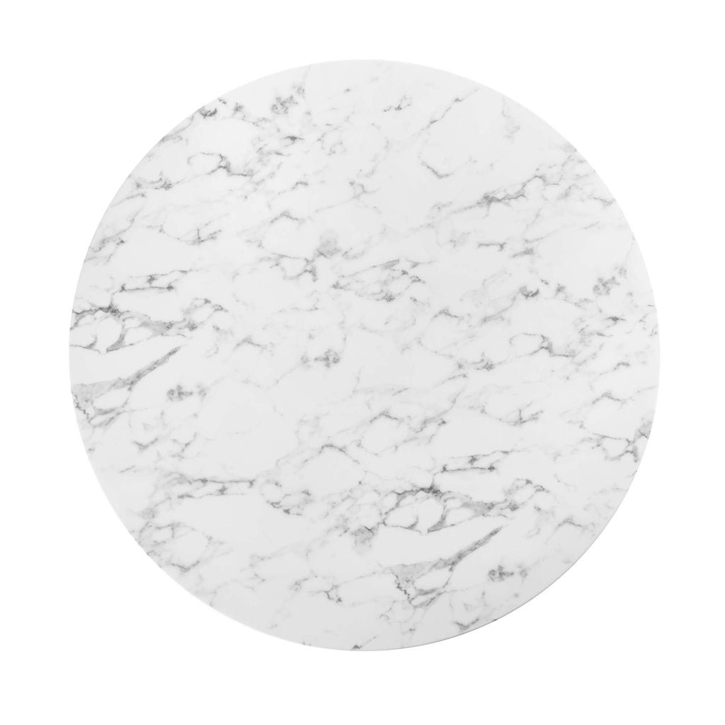 Lippa Round Faux Marble Dining Table by Modway