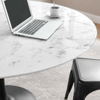 Lippa Round Faux Marble Dining Table by Modway
