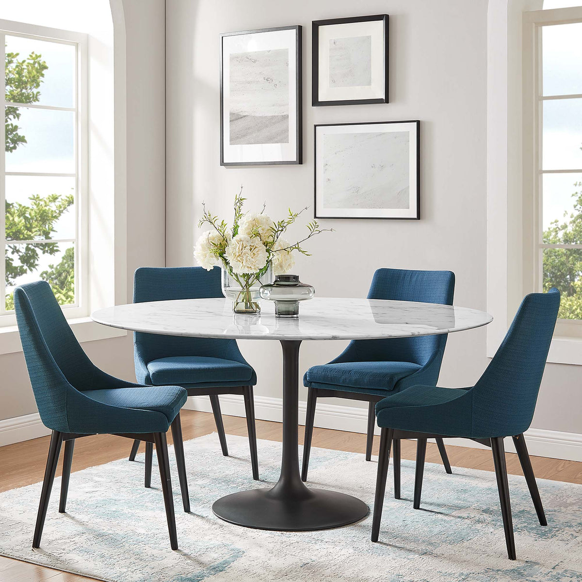 Lippa Round Faux Marble Dining Table by Modway