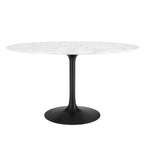 Lippa 54" Oval Faux Marble Dining Table by Modway - EEI-3530