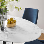 Lippa 60" Oval Faux Marble Dining Table by Modway - EEI-3531