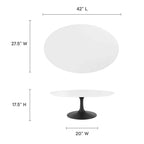 Lippa Oval Wood Coffee Table by Modway