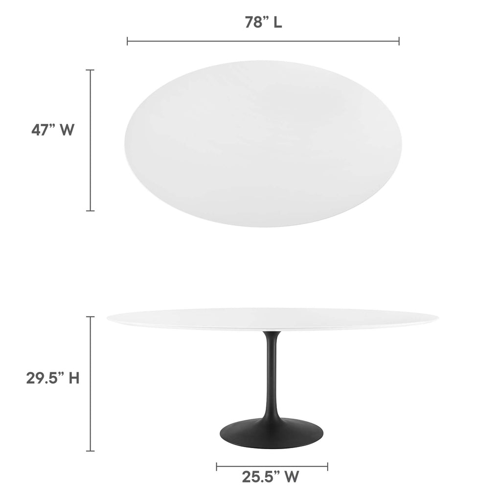 Lippa 78" Oval Wood Dining Table by Modway - EEI-3540