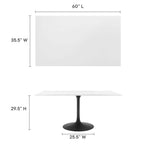 Lippa 60" Rectangle Wood Dining Table by Modway - EEI-3541