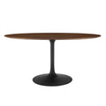 Lippa Oval Walnut Wood Dining Table by Modway