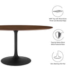 Lippa Oval Walnut Wood Dining Table by Modway