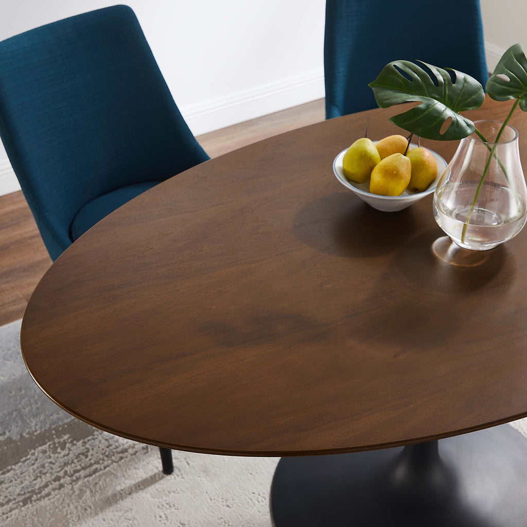 Lippa Oval Walnut Wood Dining Table by Modway