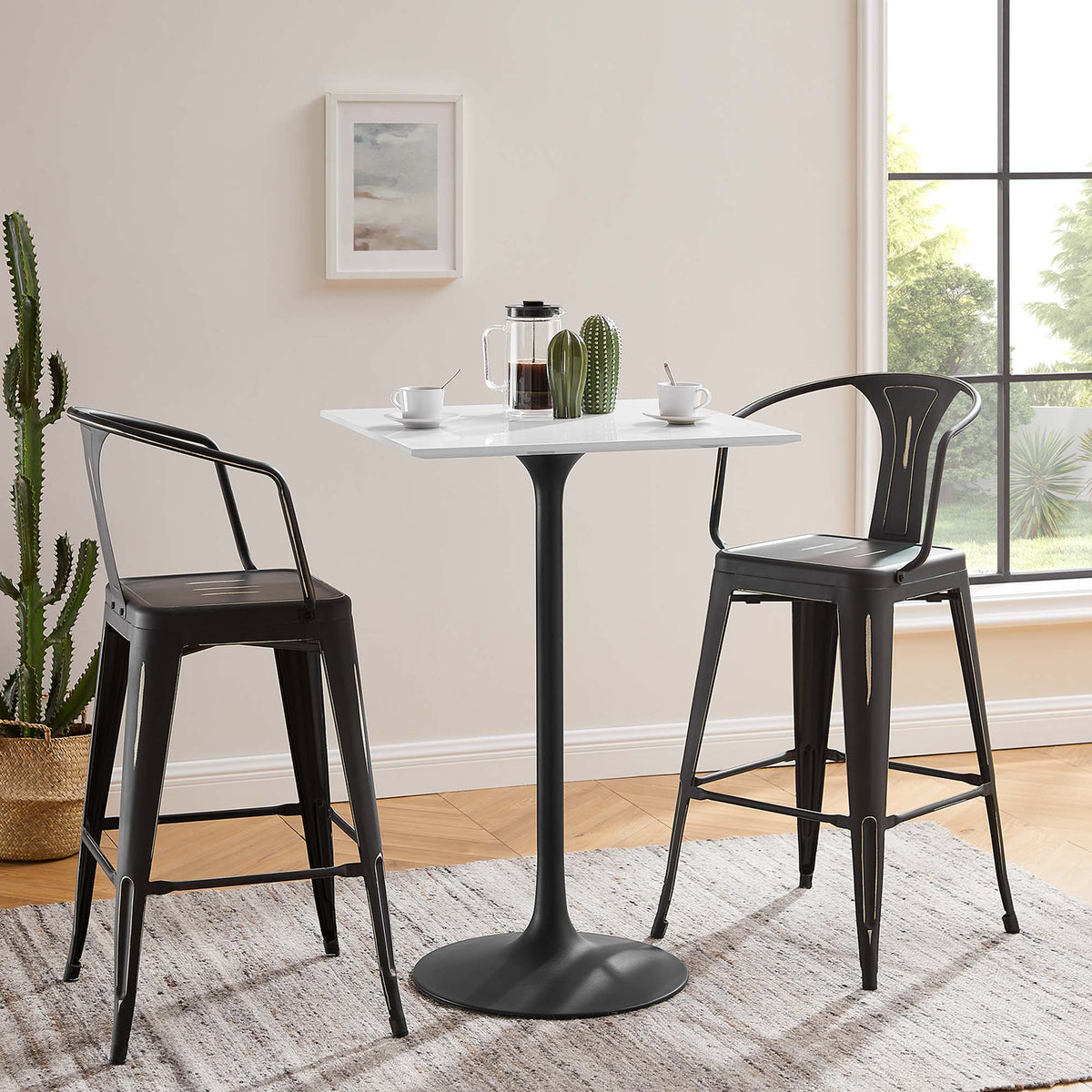 Lippa 28" Square Wood Bar Table by Modway - EEI-3546