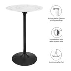 Lippa Round Faux Marble Bar Table by Modway