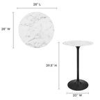 Lippa Round Faux Marble Bar Table by Modway