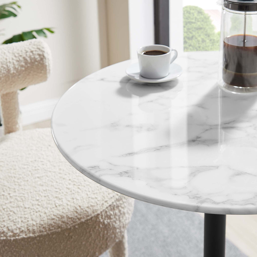 Lippa Round Faux Marble Bar Table by Modway