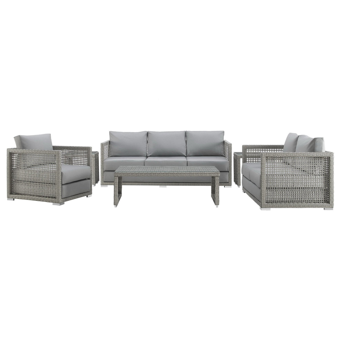 Aura 6 Piece Outdoor Patio Wicker Rattan Set by Modway