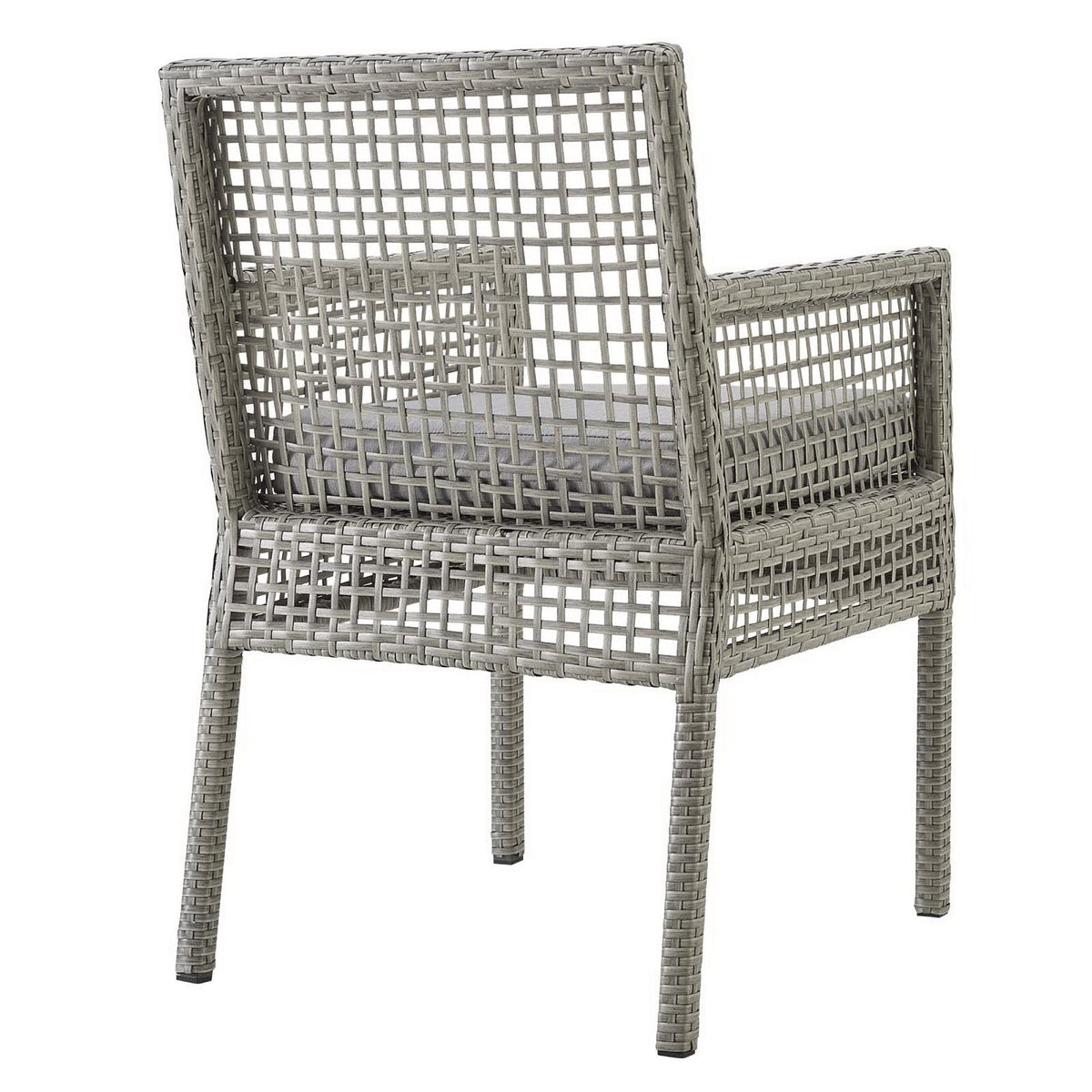 Aura Outdoor Patio Wicker Rattan Dining Armchair Set of 4 by Modway