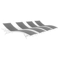 Glimpse Outdoor Patio Mesh Chaise Lounge Set of 4 by Modway