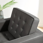 Loft Tufted Upholstered Faux Leather Sofa and Armchair Set by Modway
