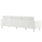 Loft Tufted Upholstered Faux Leather Sofa and Armchair Set by Modway