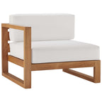 Upland 4-Piece Outdoor Patio Teak Wood Sectional Sofa Set by Modway