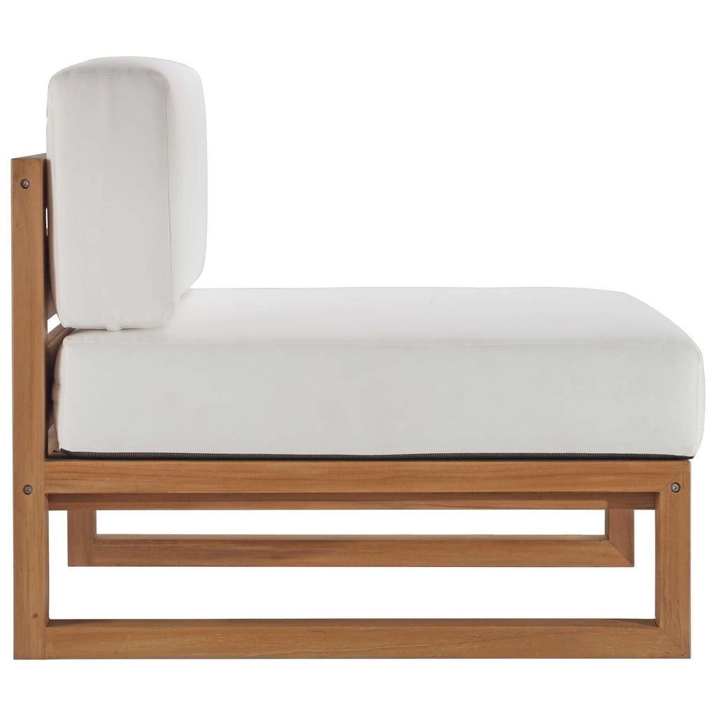 Upland 4-Piece Outdoor Patio Teak Wood Sectional Sofa Set by Modway