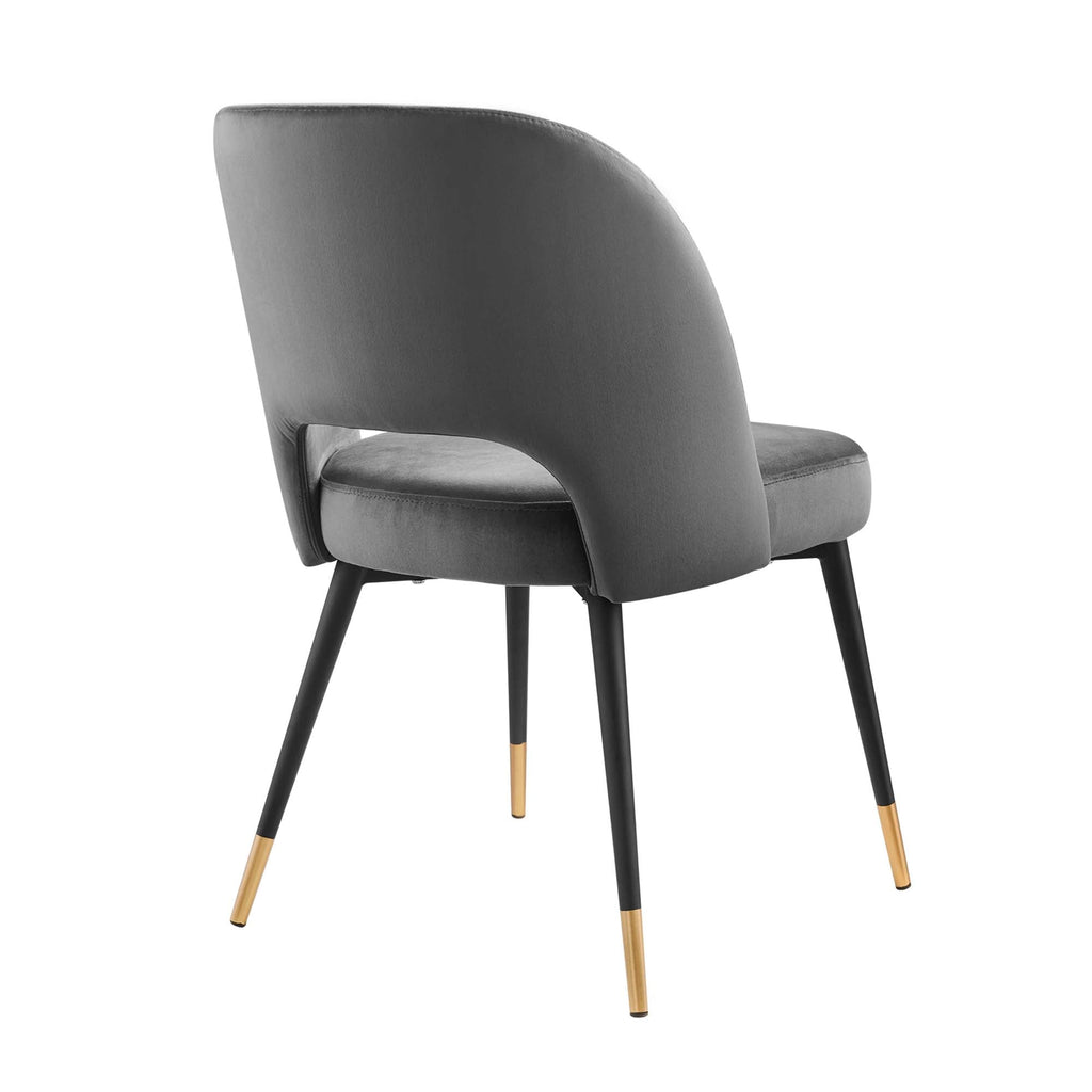 Rouse Performance Velvet Dining Side Chairs Set of 2 by Modway